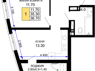 1-к квартира