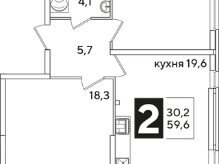 Литер 50 - 59.6м2
