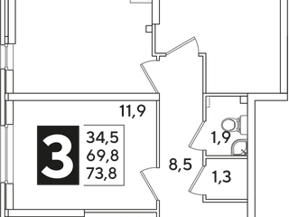 Литер 50 - 73.8м2