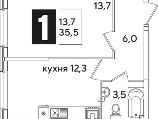 1-к квартира