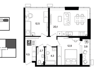 2k 65.7м²