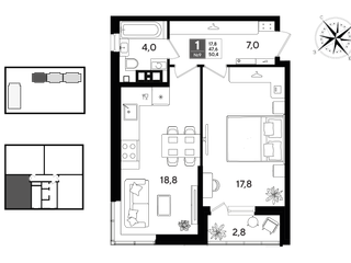 1k 50.4м²